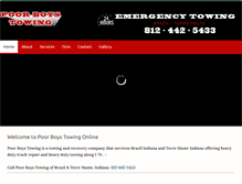 Tablet Screenshot of poorboystowing.com
